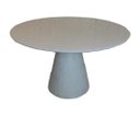 Ver imagem 1 de Mesa de Jantar Cone 120 cm Cimento Queimado + Vidro Personal Decor Mesa de Jantar Cone Redonda