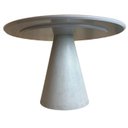 Ver imagem 2 de Mesa de Jantar Cone 120 cm Cimento Queimado + Vidro Personal Decor Mesa de Jantar Cone Redonda
