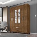 Ver imagem 1 de Guarda Roupa Casal Ambiente Modena com Espelho 6 Portas Malbec - Incorplac