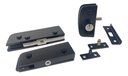 Ver imagem 5 de Kit 01 Instalação Porta de Vidro Pivotante V/a - Preto - Aluminio