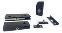 Ver imagem 1 de Kit 01 Instalação Porta de Vidro Pivotante V/a - Preto - Aluminio