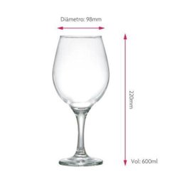 Conjunto Taças de Vinho Vidro One Bordeaux Ruvolo 6 Peças 600ml - 4
