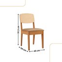Ver imagem 3 de Mesa de Jantar Yasmin 180 Tampo Mdf Laminado Canto Copo e 6 Cadeiras Copper Premium