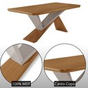 Ver imagem 6 de Mesa de Jantar Yasmin 180 Tampo Mdf Laminado Canto Copo e 6 Cadeiras Copper Premium