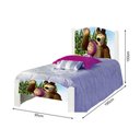 Ver imagem 3 de Cama Solteiro Infantil Masha O Urso Adesivada+Colchão Branco