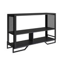 Ver imagem 3 de Aparador Telado 134cm em Metal Estilo Industrial com 2 Nichos P1021 Preto