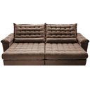 Ver imagem 5 de Sofá Retrátil e Reclinável 2,95m Molas Ensacadas Cama inBox Big Space com Bordado 3D Velusoft