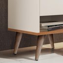 Ver imagem 3 de Mesa de Cabeceira para Quarto com 1 Gaveta e Pés Retrô Sleep - Off com Nature