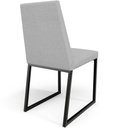 Ver imagem 6 de Cadeira Para Sala De Jantar Base Aço Industrial Preto Dafne L02 Linho Cinza - Lyam Decor