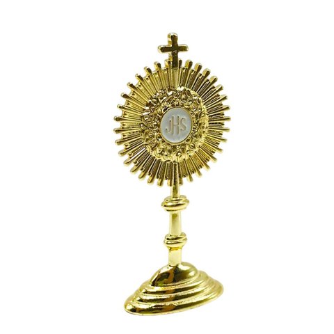 Ostensório Eucarístico Jhs de Mesa Dourado 6 Cm