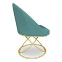 Ver imagem 5 de Kit 02 Cadeiras Poltrona de Jantar Bela Suede Base Metálica Luxo Dourado - Pallazio