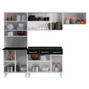 Ver imagem 2 de Armário de Cozinha Modulada Compacta de Aço 245cm com Balcão Multimóveis Cr20528 Branco/preto