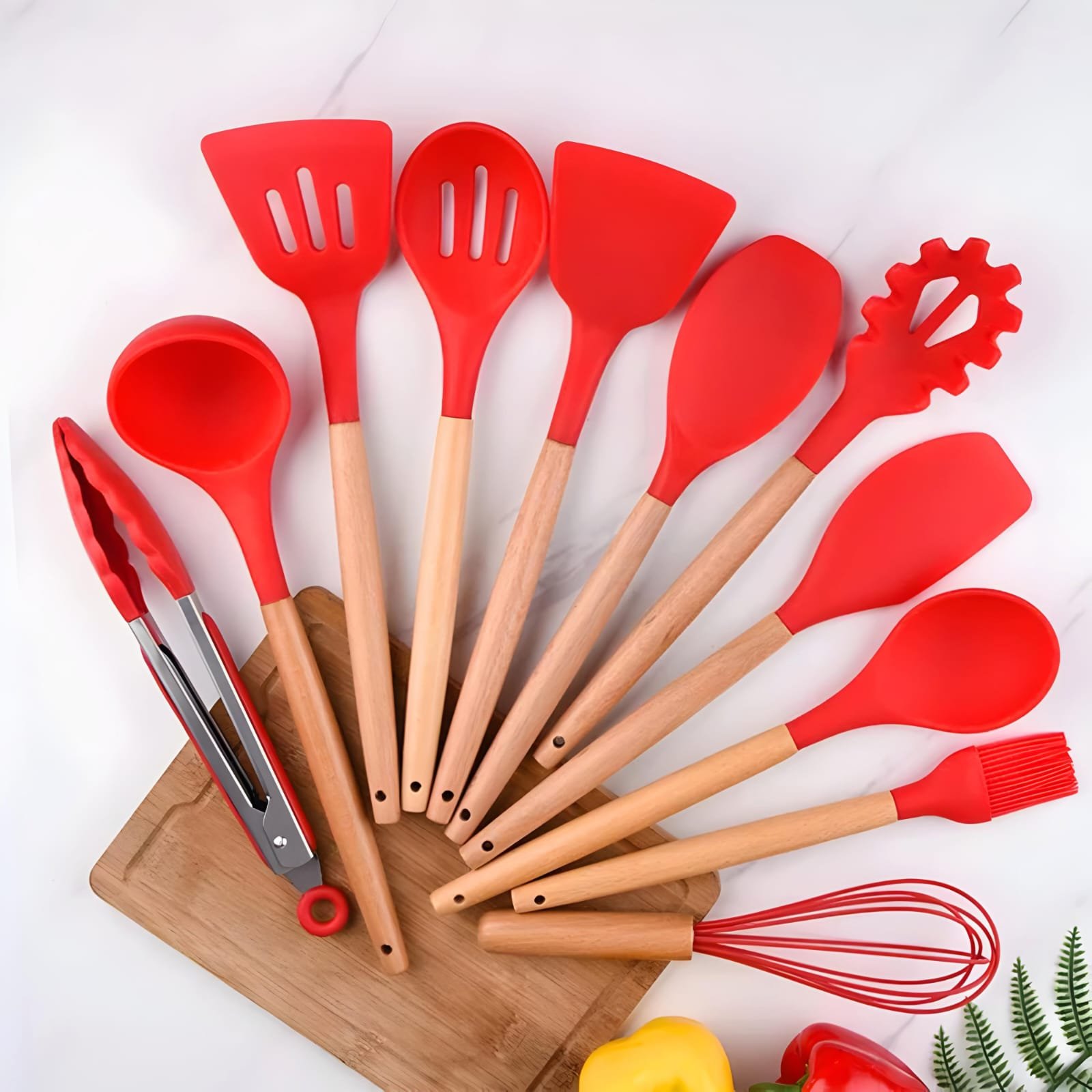 Kit Talheres Silicone para Cozinha Conjunto com 12 Peças Livre Bpa - 2