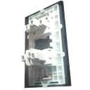 Ver imagem 2 de Conjunto 4x2 linha Ebony Sleek Alto brilho MarGirius 4x2" 1 Interruptor Simples + 1 Tomada 2P+T 20A 