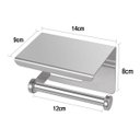 Ver imagem 2 de Suporte Papel Higienico Kit 22 Uni Inox Banheiro Lavabo Prateleira Apoio Celular Porta Objeto Multiu