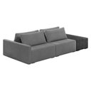 Ver imagem 1 de Sofá Ilha 2 Lugares Living 272cm Modulado Lary Bouclê Pu Pto K01 Cor Cinza
