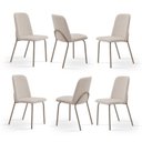 Ver imagem 1 de Kit 6 Cadeiras de Jantar Aço e Linho California