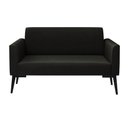 Ver imagem 4 de Sofá Namoradeira Pés Villach Marisa Suede D03 - D\'rossi Cor Preto