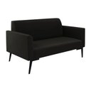 Ver imagem 1 de Sofá Namoradeira Pés Villach Marisa Suede D03 - D\'rossi Cor Preto