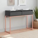 Ver imagem 1 de Buffet Luce Retro Madeira 2 Gavetas Estilo Industrial - Preto Cobre