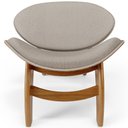 Ver imagem 5 de Kit 4 Poltronas Decorativa Orgânica Sala Living Kadosh L02 Linho Bege