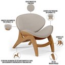 Ver imagem 7 de Kit 4 Poltronas Decorativa Orgânica Sala Living Kadosh L02 Linho Bege