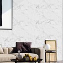 Ver imagem 2 de Kit 4 Placas Decorativa Flexível 3D Revestimento de Parede Mármore Branco - 90x50cm