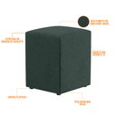 Ver imagem 3 de Kit 03 Puffs Quadrado L02 Decorativo Linho Verde - Lyam Decor