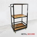 Ver imagem 5 de Carrinho Gourmet P/ Churrasco Estilo Industrial Elegante Compacto Eficiente P/ Festa Evento Cozinha