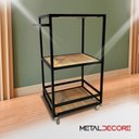 Ver imagem 4 de Carrinho Gourmet P/ Churrasco Estilo Industrial Elegante Compacto Eficiente P/ Festa Evento Cozinha