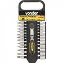 Ver imagem 2 de Jogo de soquetes encaixe 1/4" com 25 peças Vonder