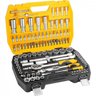 Jogo de soquetes e ponteiras com encaixe de 1/4" e de 1/2" com catraca 108 peças Vonder - 1