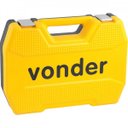 Ver imagem 2 de Jogo de soquetes e ponteiras com encaixe de 1/4" e de 1/2" com catraca 108 peças Vonder