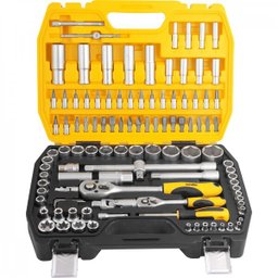 Jogo de soquetes e ponteiras com encaixe de 1/4" e de 1/2" com catraca 108 peças Vonder - 3