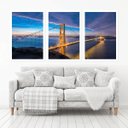 Ver imagem 1 de Quadro Decorativo 135x64cm Ponte Golden Gate Quarto Sala
