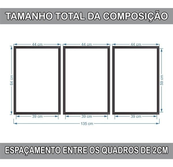 Quadro Decorativo 135x64cm Abstrato Geométrico Gold Moderno - 2