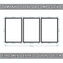 Ver imagem 2 de Quadro Decorativo 135x64cm Abstrato Geométrico Gold Moderno