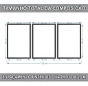 Ver imagem 2 de Quadro Decorativo 135x64cm Abstrato Geométrico Gold Moderno
