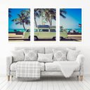 Ver imagem 1 de Quadro Decorativo 135x64cm Kombi Praia Sol Quarto Sala