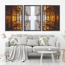 Ver imagem 1 de Quadro Decorativo 135x64cm Arquitetura Prédios Quarto Sala