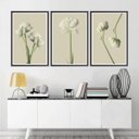 Ver imagem 1 de Quadro Decorativo 135x64cm Flores Brancas Spa Recepção Sala