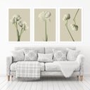 Ver imagem 1 de Quadro Decorativo 135x64cm Flores Brancas Spa Recepção Sala