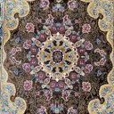 Ver imagem 4 de Tapete Persa Royal Marrom 100x150cm Fio Acetinado - Ideal para Quarto e Sala