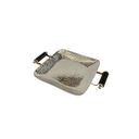 Ver imagem 1 de Bandeja Retangular Grande Metal Martelado Prata 37cm