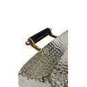 Ver imagem 4 de Bandeja Retangular Grande Metal Martelado Prata 37cm