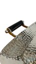 Ver imagem 4 de Bandeja Retangular Grande Metal Martelado Prata 37cm