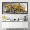 Ver imagem 1 de Quadro Decorativo 135x64cm Árvore De Ipê Amarelo Quarto Sala