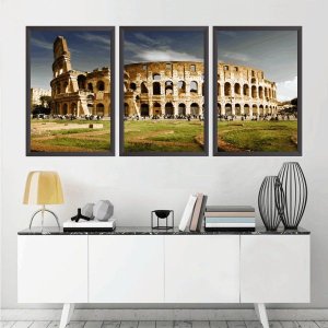 Quadro Decorativo 135x64cm Coliseu Roma Itália Quarto Sala