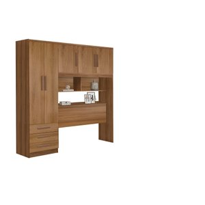 Roupeiro Armário De Casal Com 5 Portas 3 Gavetas Espaço para cama 138cm  - Móveis Leartam