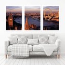 Ver imagem 1 de Quadro Decorativo 135x64cm London Eye Big Ban Londres Sala